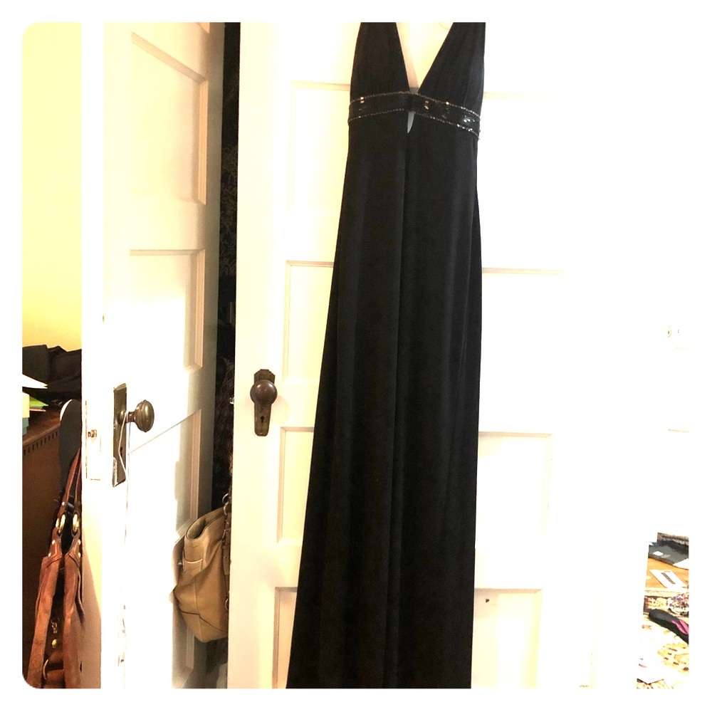 Black halter formal dress size 4
